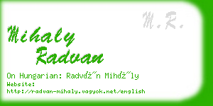 mihaly radvan business card